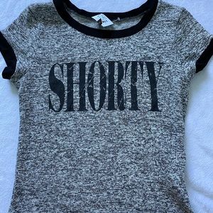 Shorty Grey top! NEVER WORN!